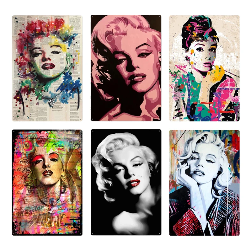 Известный Сексуальная красивая женщина винтажный металлический постер Жестяная