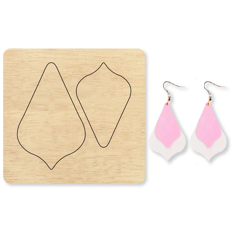 Серьги капли воды Индивидуальные DIY деревянные металлические режущие штампы для