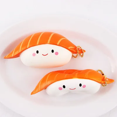 1 шт. рисовый шар лосося суши медленно Восстанавливающий форму кулон ремешки для