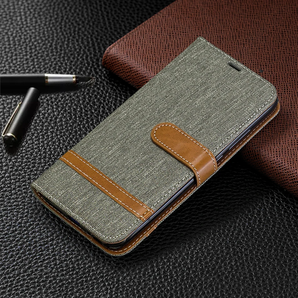 Тканевый чехол-книжка из искусственной кожи для Xiaomi CC9 Pro Redmi Note 10 9 Max 9S 8T 8 8A 7 7A 6A 6 K30