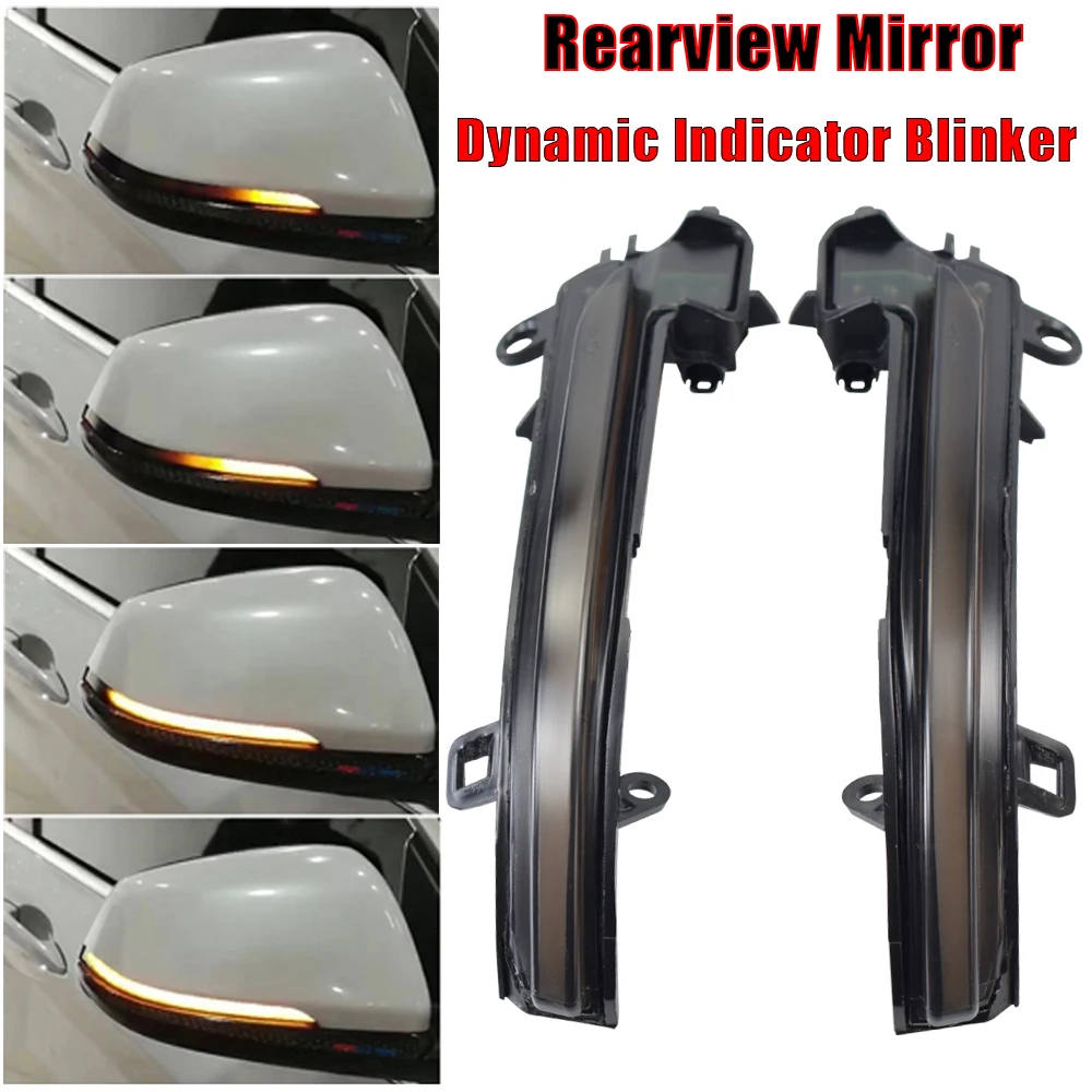 

For BMW X2 X1 F48 F49 1/2 Series F45 F46 F52 Sedan 2016-2018 Dynamic Turn Signal Light Sequential Side Mirror Indicator Blinker