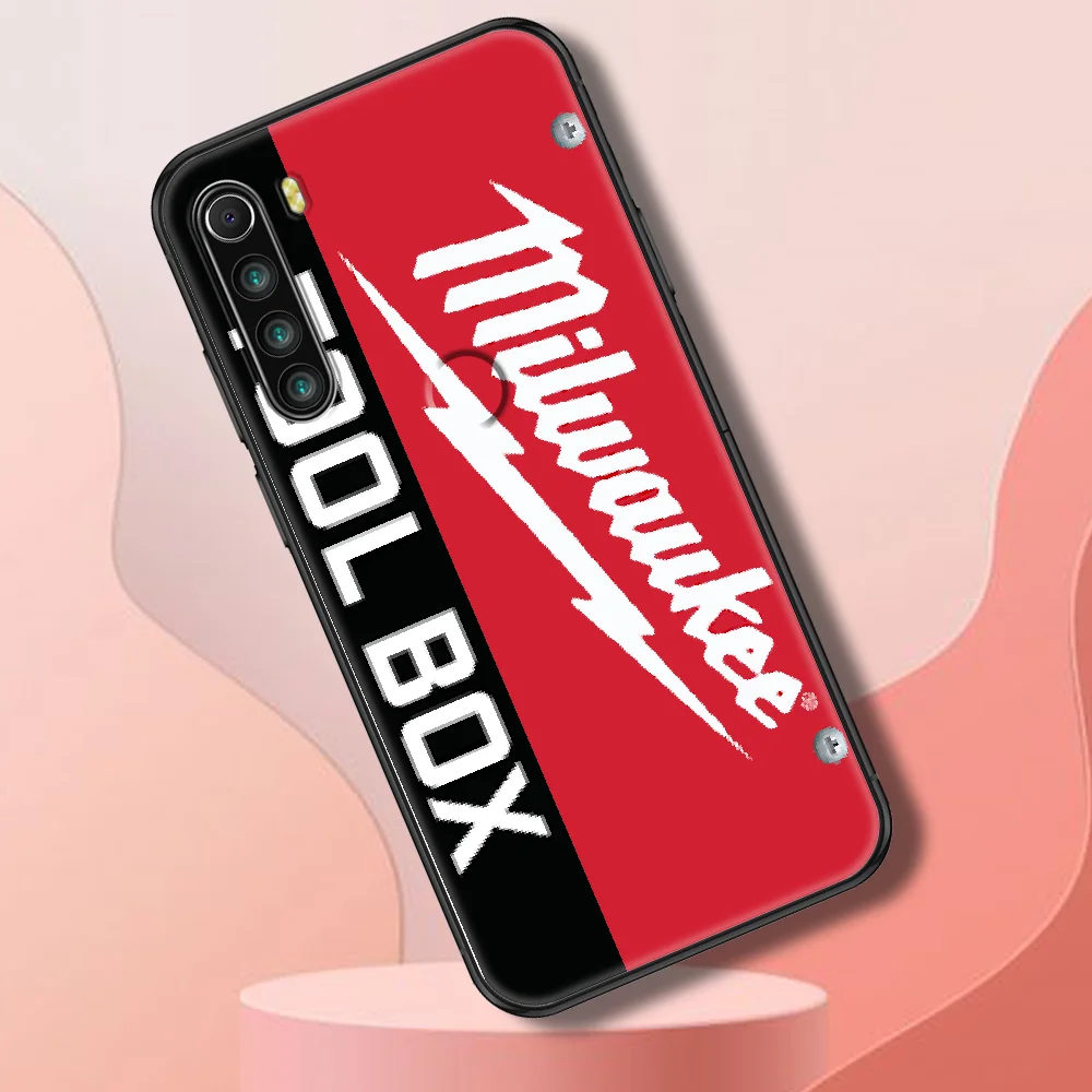 

Milwaukees Brand toolbox Phone case For Xiaomi Redmi Note 7 7A 8 8T 9 9A 9S 10 K30 Pro Ultra black trend waterproof silicone