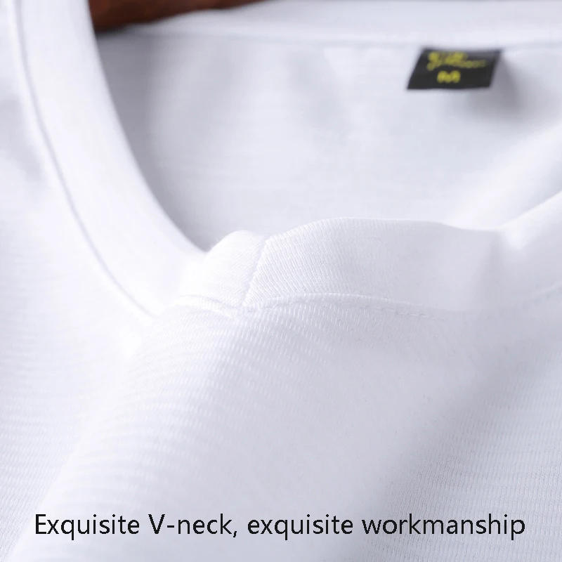 Гладкая Мужская футболка с коротким рукавом из мерсеризованного хлопка