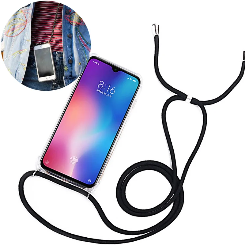 Чехол с цепочкой и шнуром для XiaomiMi 10 Pro CC9E A3 Lite 9 9SE 9T чехол шнурком POCO X2 Pro|Бамперы| |