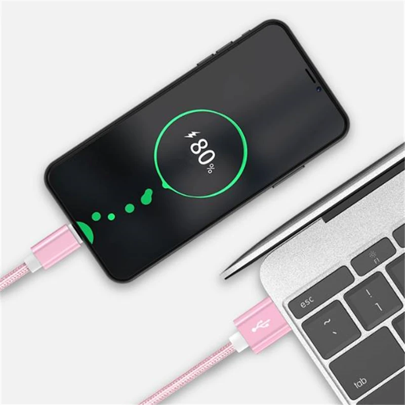 USB-кабель в нейлоновой оплетке для зарядки и передачи данных Huawei Mate 10 20 30 Pro Honor 8 9 V20