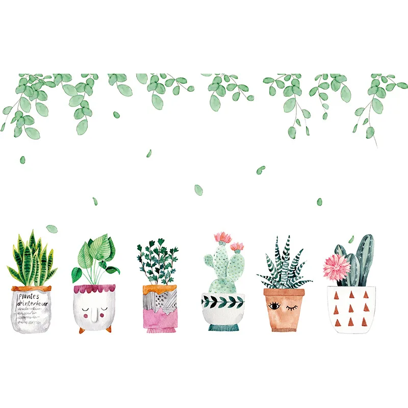 

Expression Potted Kids Room Decor Wall Stickers Bedroom Decal Art Home Decoration Living Room Accessories Removable Wallpaper