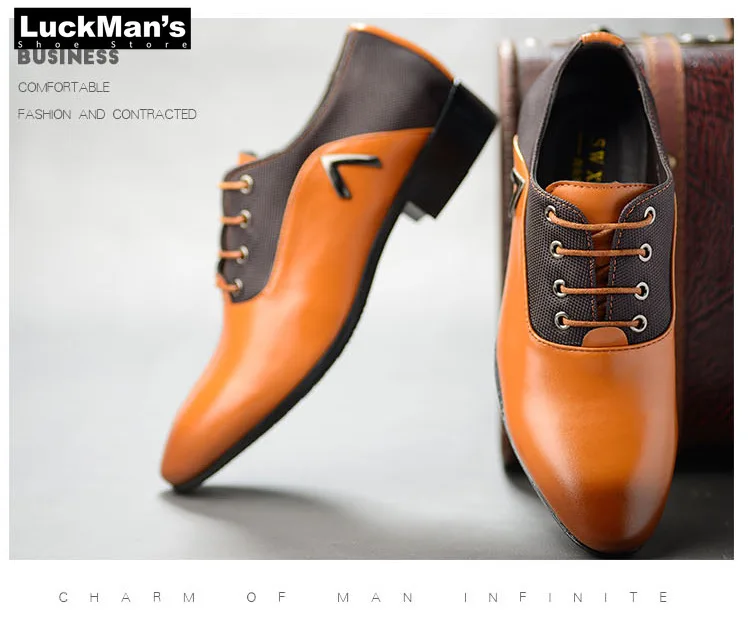 Брендовая Мужская обувь Одежда высшего качества Туфли-оксфорды Британский стиль
