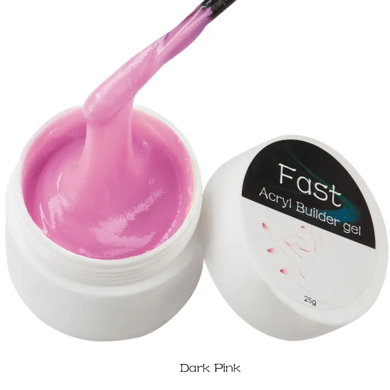 Dark-Pink 25 г прозрачный розовый акриловый полигелевый удлинитель для ногтей УФ светодиодный строительный гель для маникюра полигель для наращивания ногтей - Цвет: Dark-Pink