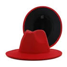 Шляпы для женщин в стиле пэчворк, различные цвета, внутри, красные с красной нитью, шляпы для мужчин, федоры, шляпы, женские шляпы