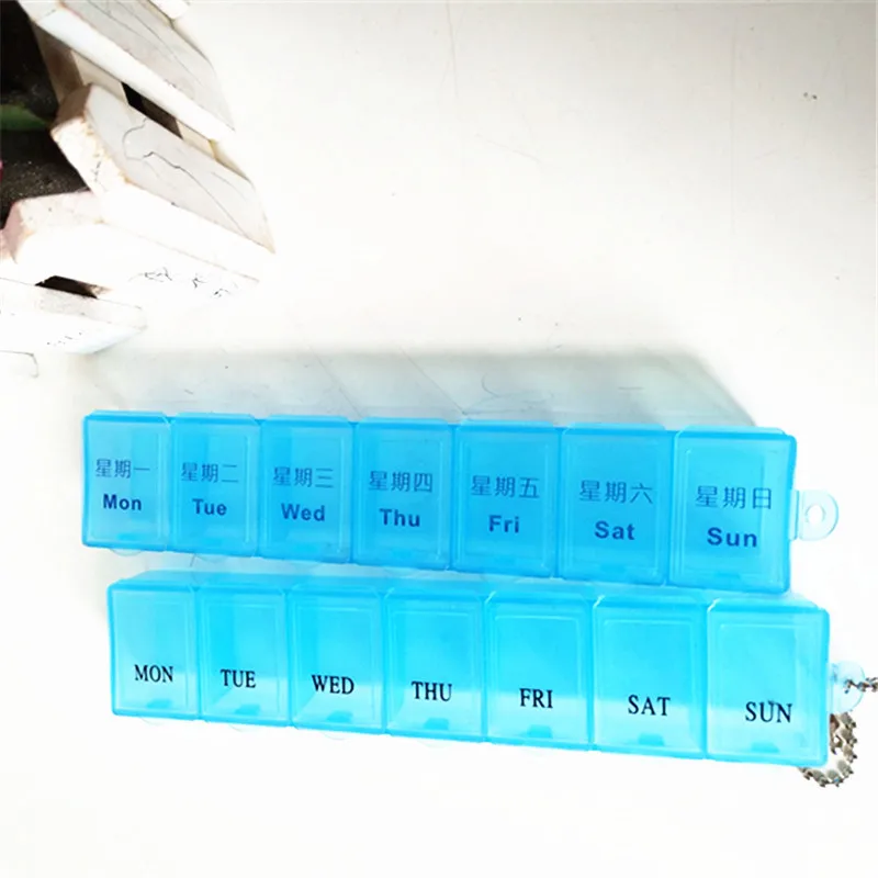 

Travel Pill Box Holder Weekly Medicine Storage Organizer Container Drug Tablet Dispenser Independent Lattice Plastic Pill Case