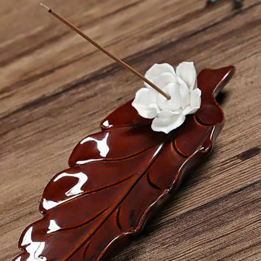 Керамическая белая горелка для благовоний в виде лотоса подставка ароматических