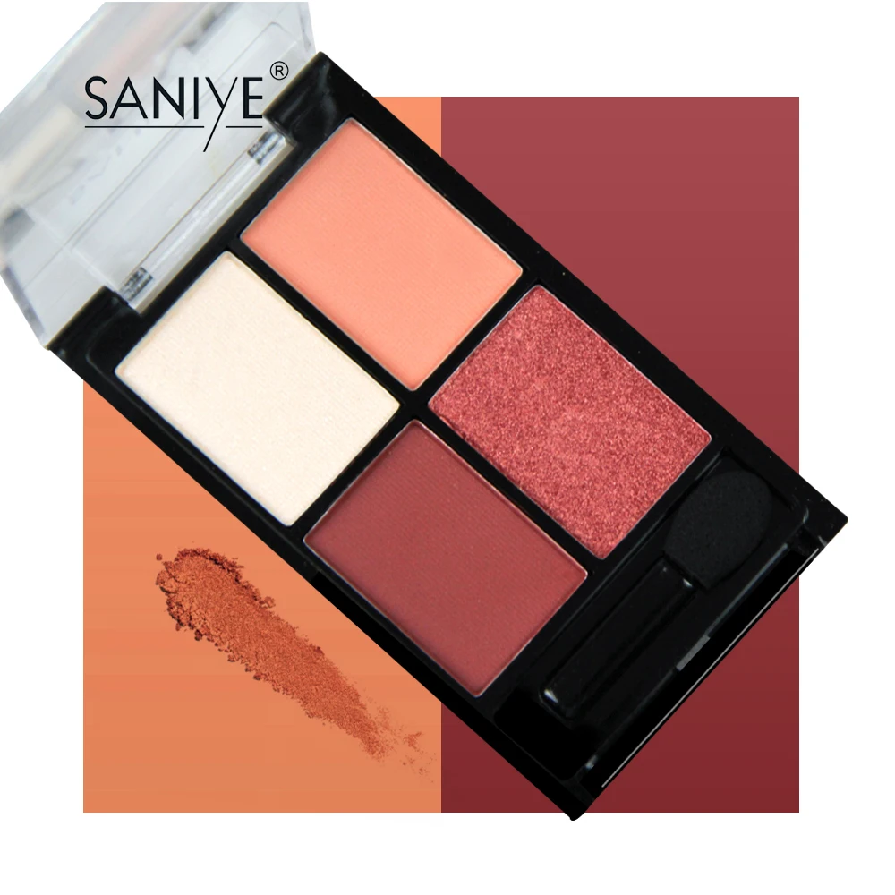 SANIYE 4 цвета мини палитра теней для век портативный набор макияжа глаз коробка с