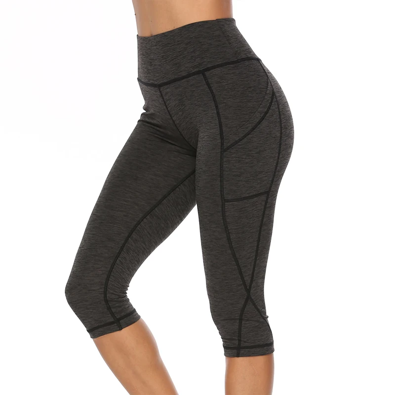 Женские спортивные Леггинсы для фитнеса высокая талия дышащие леггинсы карман