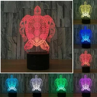 new kids gifts 3d led 7 color night light table lamp touch switch sea turtles 3d desk decoration light display gift