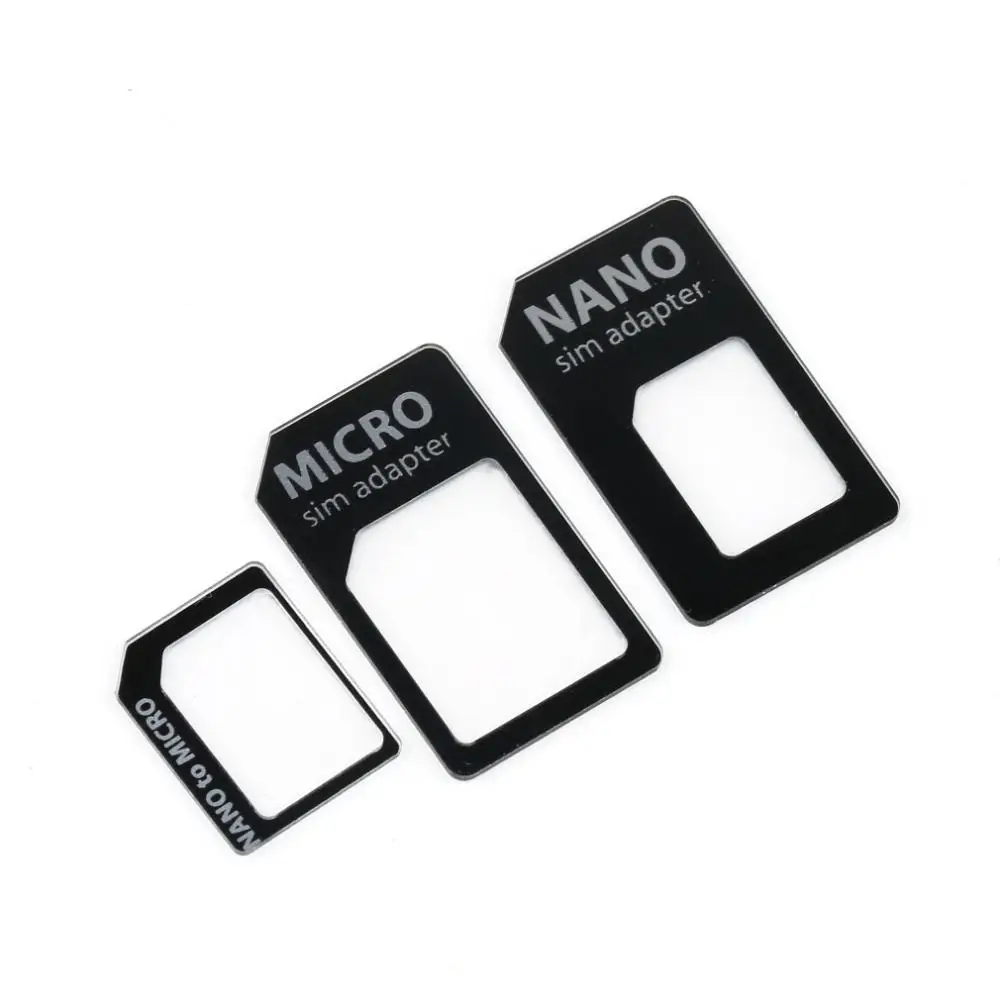 

10pcs/lot SIM MICROSIM Adaptor Adapter 3 in 1 for Nano SIM to Micro Standard for Apple for iPhone 5 5g 5th