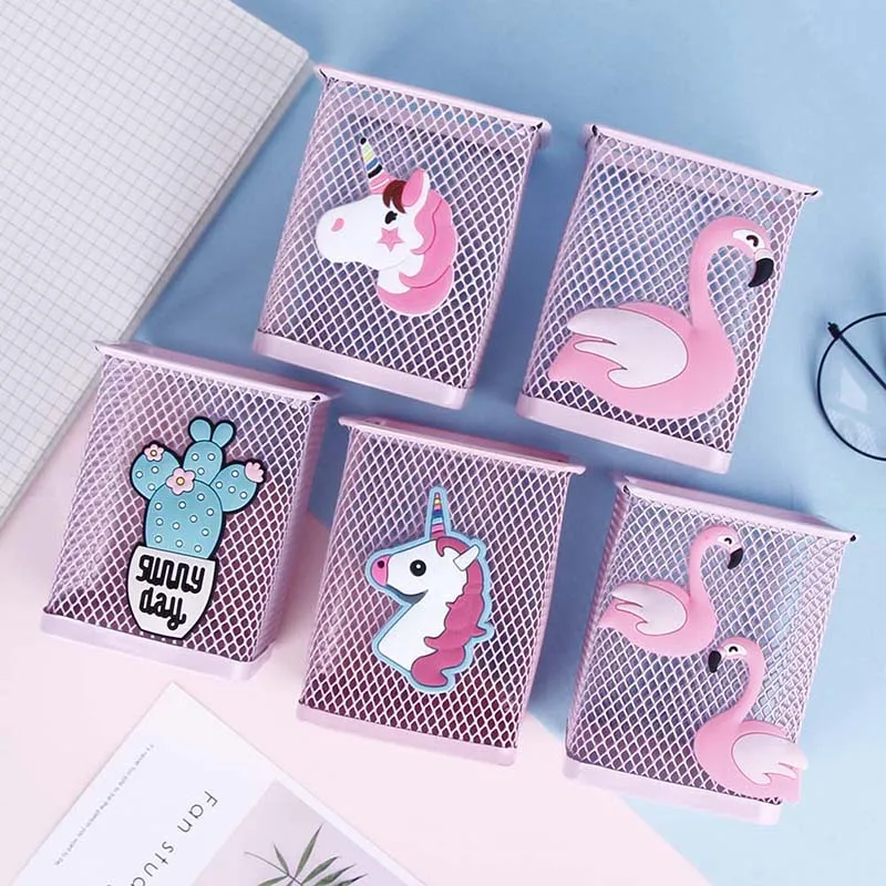 1 шт. кавайный Розовый Единорог кактус Фламинго квадратный ящик для хранения