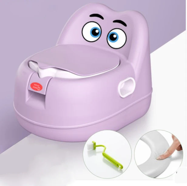 soft purple Стиль красочный детский туалет мальчик девочка Горшок детский писсуар детское сиденье для унитаза обучение - Цвет: soft purple