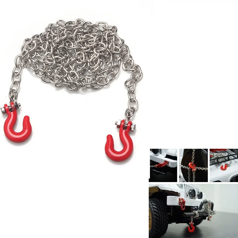 

1PCS 1/10 Simulation Trailer Metal Tow Chain Hook For RC Crawler Off-Road Car Decorative Part New
