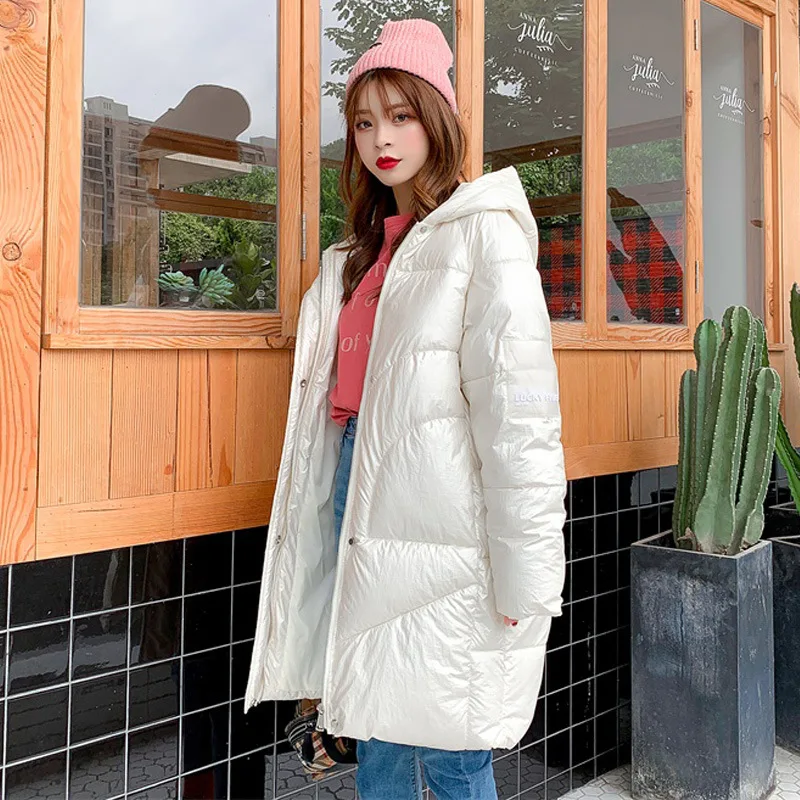 

Женская хлопковая одежда, новинка 2020, блестящая и тонкая одежда средней длины, зимняя Корейская версия дикой свободной стеганой куртки