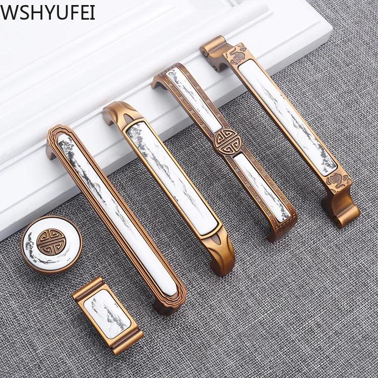 Ручка для шкафа из цинкового сплава с мраморным рисунком|Ручки шкафа| |