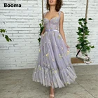 Женское кружевное платье-миди с вышивкой Booma, тюлевые платья до середины икры, трапециевидного силуэта для свадебной вечеринки, 2021