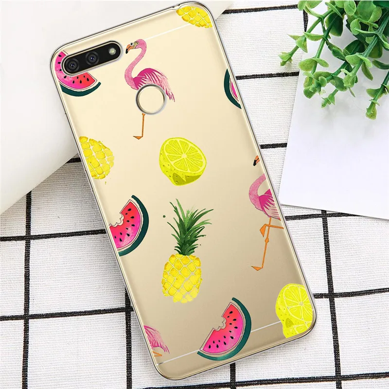 Фламинго роскошный для huawei Y5 Y6 II Prime Nova 2 3 4 3i Plus чехол для телефона Etui funda etui capinha capa CUTE - Цвет: 2222