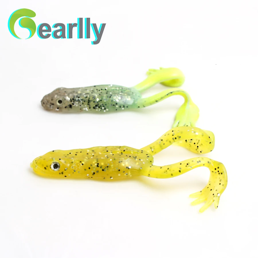 Gearlly 5 шт./лот, 12 см/12 г, 5 цветов, мягкая Жаба, гренуль, мягкая лягушка, светящаяся искусственная приманка, рыболовные приманки, приманки для окуня