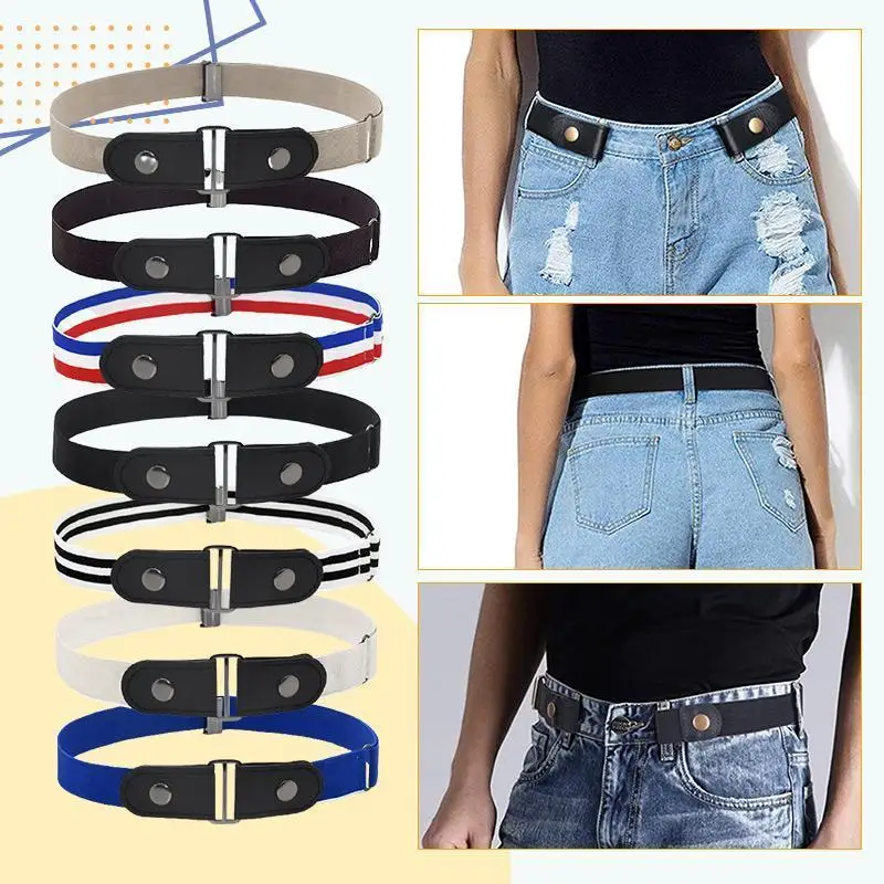 

Buckle-Free Invisible Elastic Waist Belts Easy Belt Belts For Women Waist Elastic Stretch Jeans hidden Invisible Belts