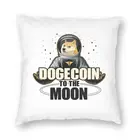 Наволочка Dogecoin на заднюю панель, 3D печать биткоинов, криптовалюты, напольная Подушка BTC, чехол для автомобиля, крутая подушка, чехол, домашний декор