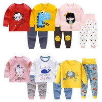 andy papa spring autumn toddler boys girls long sleeve clothing sets childrens fashion cartoon cotton high waist pajama suits