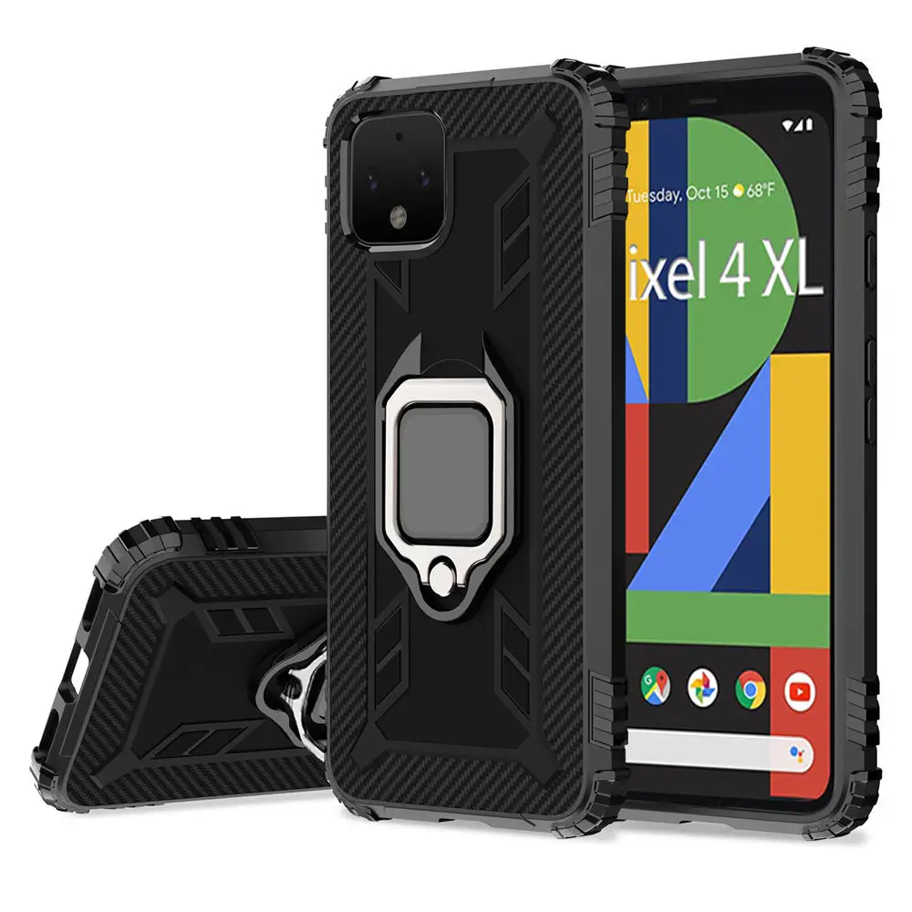 Двухслойный усиленный чехол для телефона с вращающимся магнитным кольцом