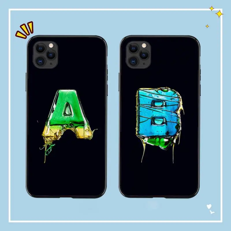 

Fashion Colorful name Letters Phone Case for iphone 13 8 7 6 6S Plus X 5S SE 2020 XR 11 12 mini pro XS MAX