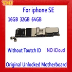100% оригинальная разблокированная материнская плата для iphone SE 5se сбез Touch ID, бесплатные полные чипы icloud, проверенная логическая плата 16 ГБ 32 ГБ 6
