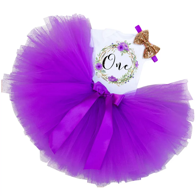 Для маленьких девочек праздничное платье для девочки 1 года на день рождения