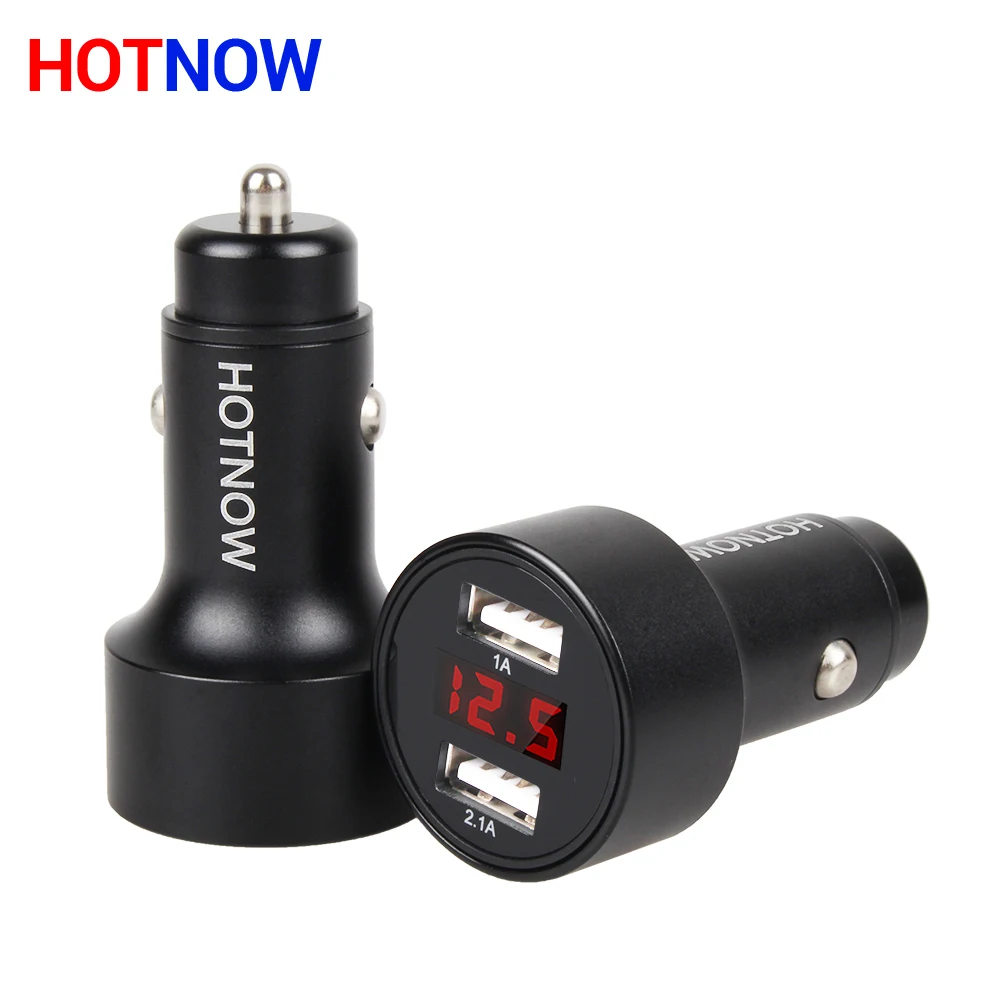 

Автомобильное зарядное устройство HOTNOW, USB, 5 В, а, со светодиодным дисплеем