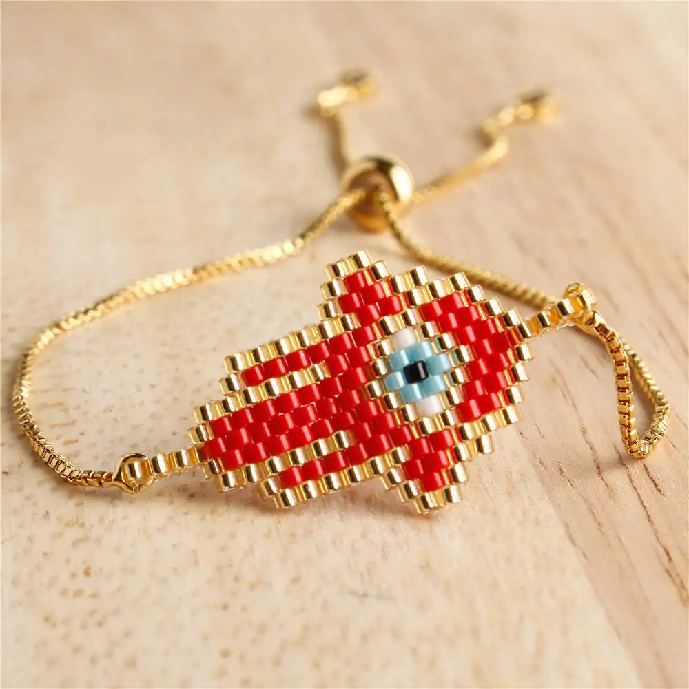 Go2boho Perles MIYUKI браслет evil eye Fatima Hamsa браслеты для женщин Delica бусы ювелирные изделия Pulsera Mujer ручной работы Boho