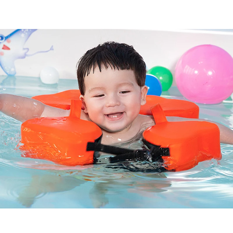 

Swimming float no inflation double protection safety kid's ruff swim neck floating ring baby learn swimming rings float