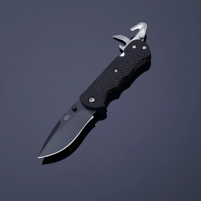 Black and Black Sanrenmu 7045 мульти-инструменты складной карманный нож с карманным зажимом Стекло Выключатель режущий ремень для кемпинга путешествия - Цвет: Black and Black