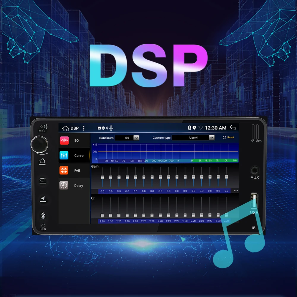 Автомагнитола Eunavi универсальная мультимедийная стерео-система на Android с GPS для