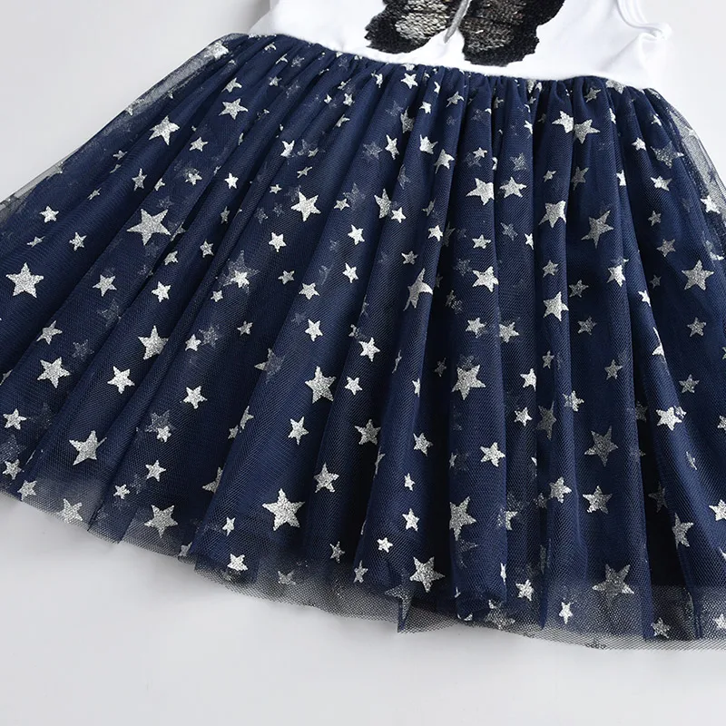 Платье детское летнее кружевное без рукавов с бабочками и блестками | Детская