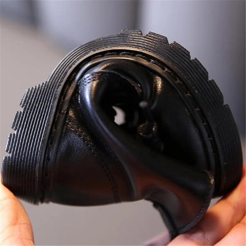 Детские ботинки из натуральной кожи с плюшевой подкладкой на осень/зиму|Сапоги| |