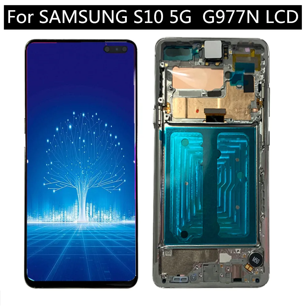 6 7 &quotAMOLED ЖК дисплей для SAMSUNG S10 5G LCD G977N SM G977U сенсорный экран дигитайзер Galaxy G977