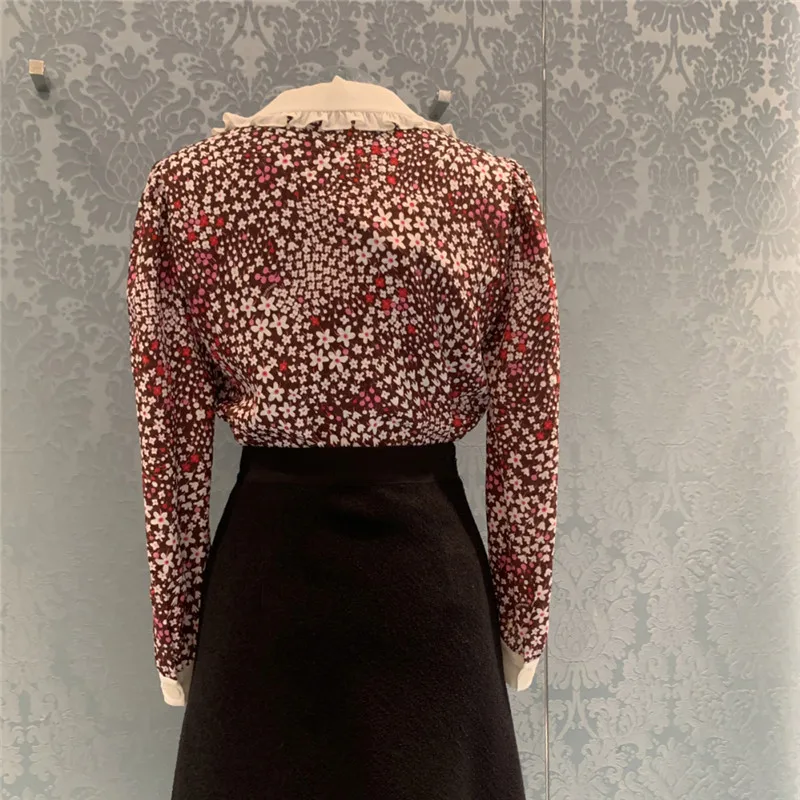 Сезон весна-лето Новинка Женские пальто с длинными рукавами и цветочным узором