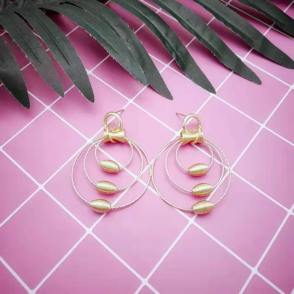 Новые золотые серьги модные ювелирные изделия свадебные вечерние подарки