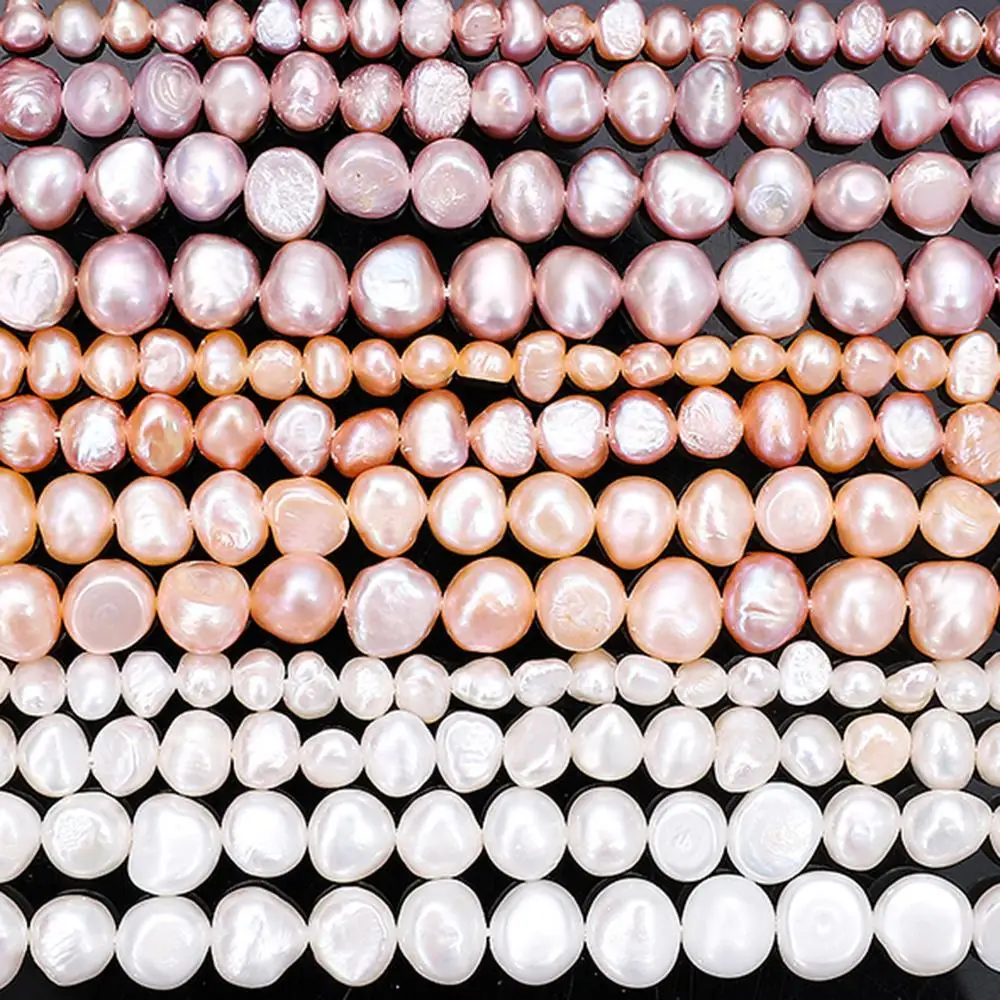 Натуральная пресноводная сторона жемчуг с отверстиями розовый/фиолетовый/белый