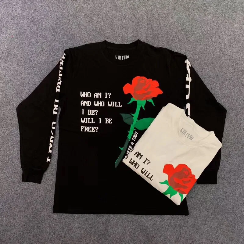 Kanye CPFM.XYZ розово-Золотая Футболка с длинным рукавом для мужчин и женщин мужские