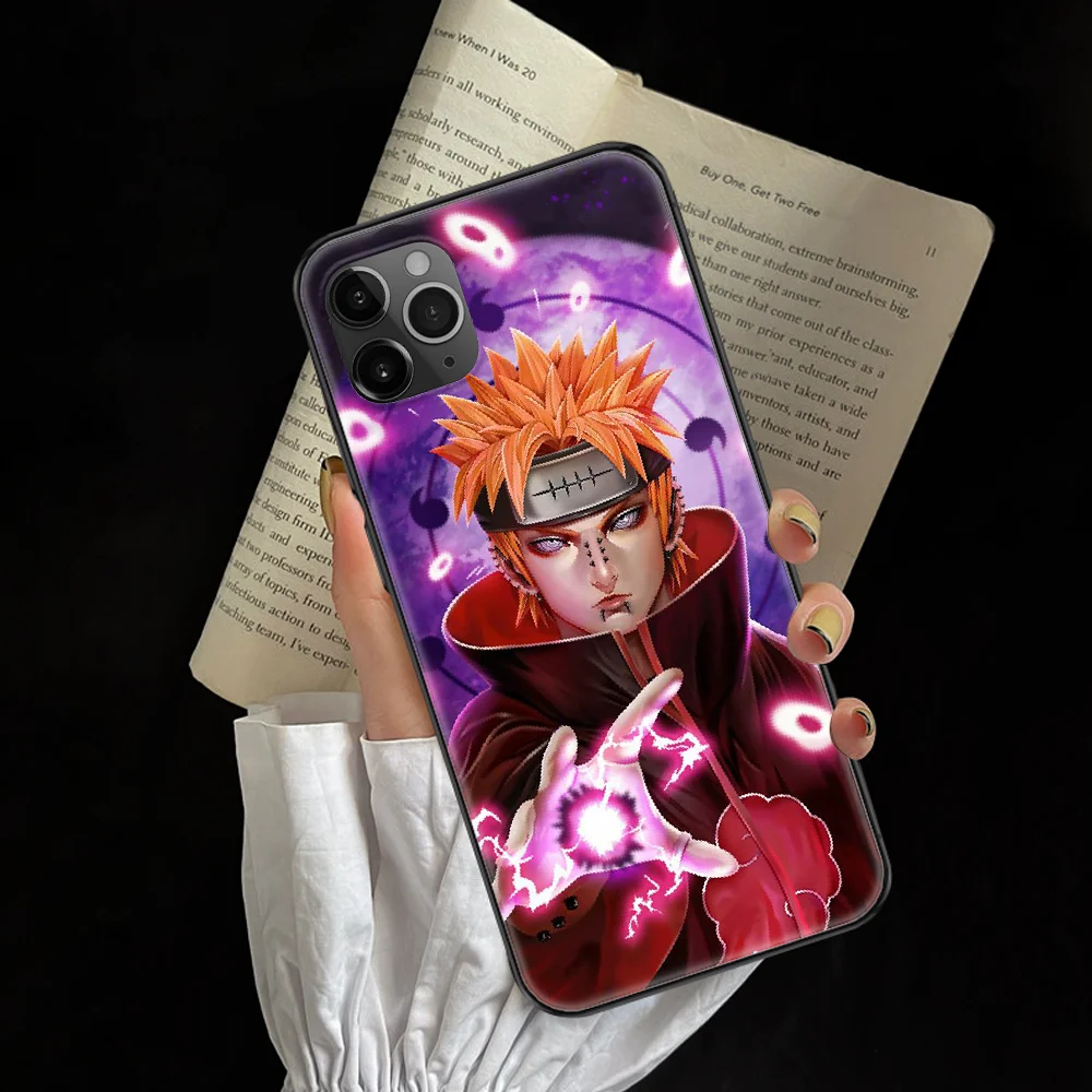 

ANIME Akatsuki Uchiha Narutos Phone Case Cover Hull For iphone 5 5s se 2 6 6s 7 8 12 mini plus X XS XR 11 PRO MAX black soft