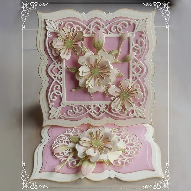 Рамка для листьев металла резки штампы Новый 2018 квадратный кружева Скрапбукинг