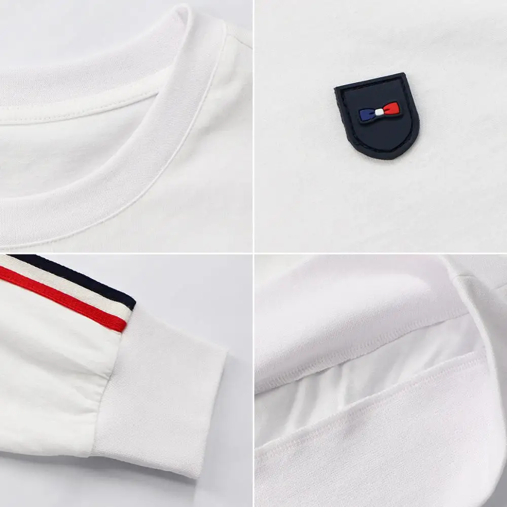 

Serige Park Autumn New Long Sleeve T-Shirt 100% Cotton Soft Tops Casual butterfly Knit seal Tee Print Oversized Warm Men O-neck