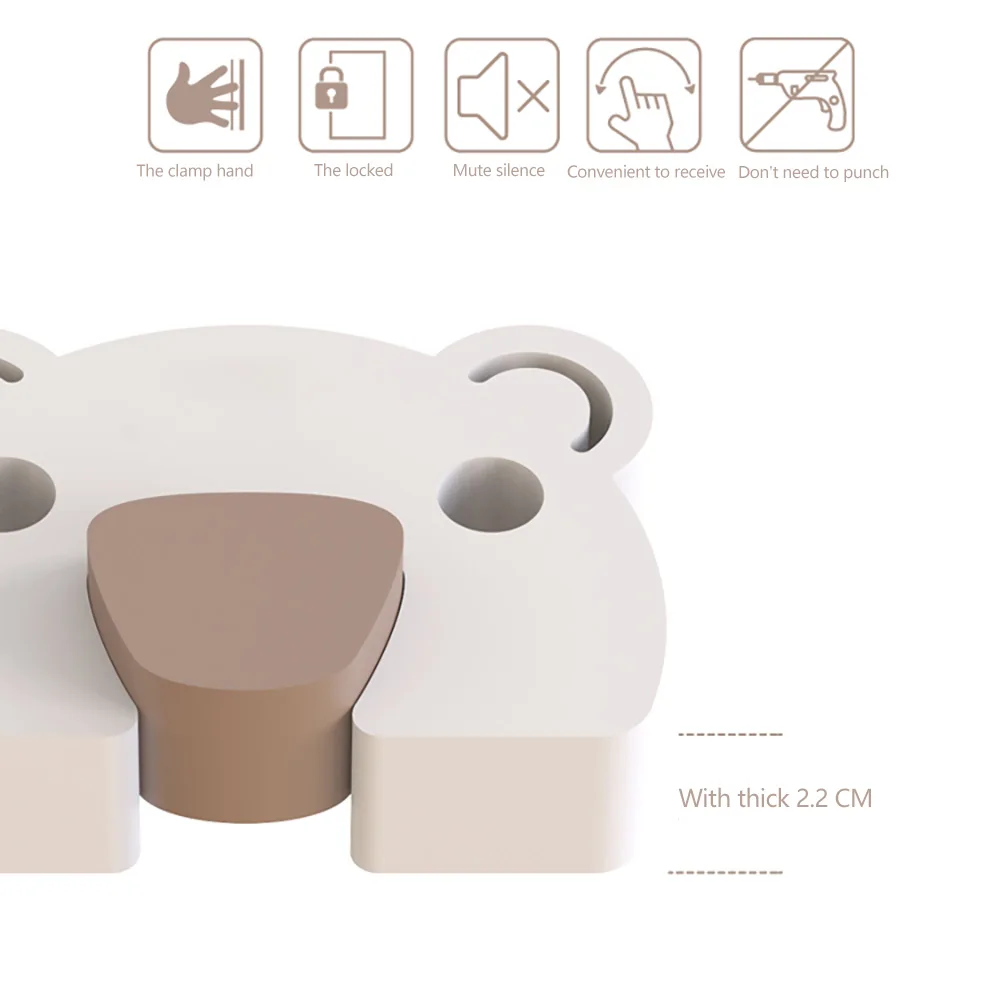 

Child Safety Protection Cartoon Door Suction Baby Safety Door Stop Door Clip Guard Anti-Clamp Hand Baby Kids Doors Stopper Card